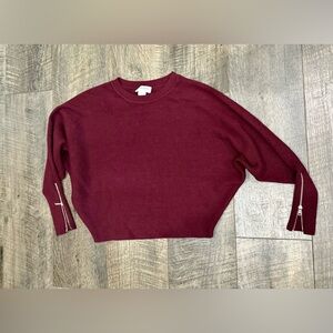 Carmen Marc Valvo Burgundy Sweater